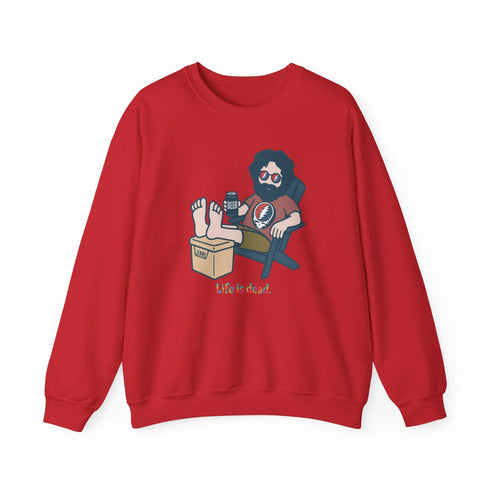 Grateful Dead - Stay Cool, Jerry Life is dead. Crewneck Sweatshirt - StealieShop